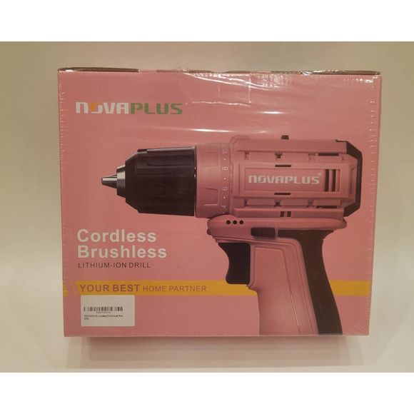 Cordless Drill Set, Brushless Power Drill Kit Variable Speed in Pink - Picture 6 of 7